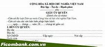 Giấy Ủy Quyền Sổ Đỏ Vay Ngân Hàng